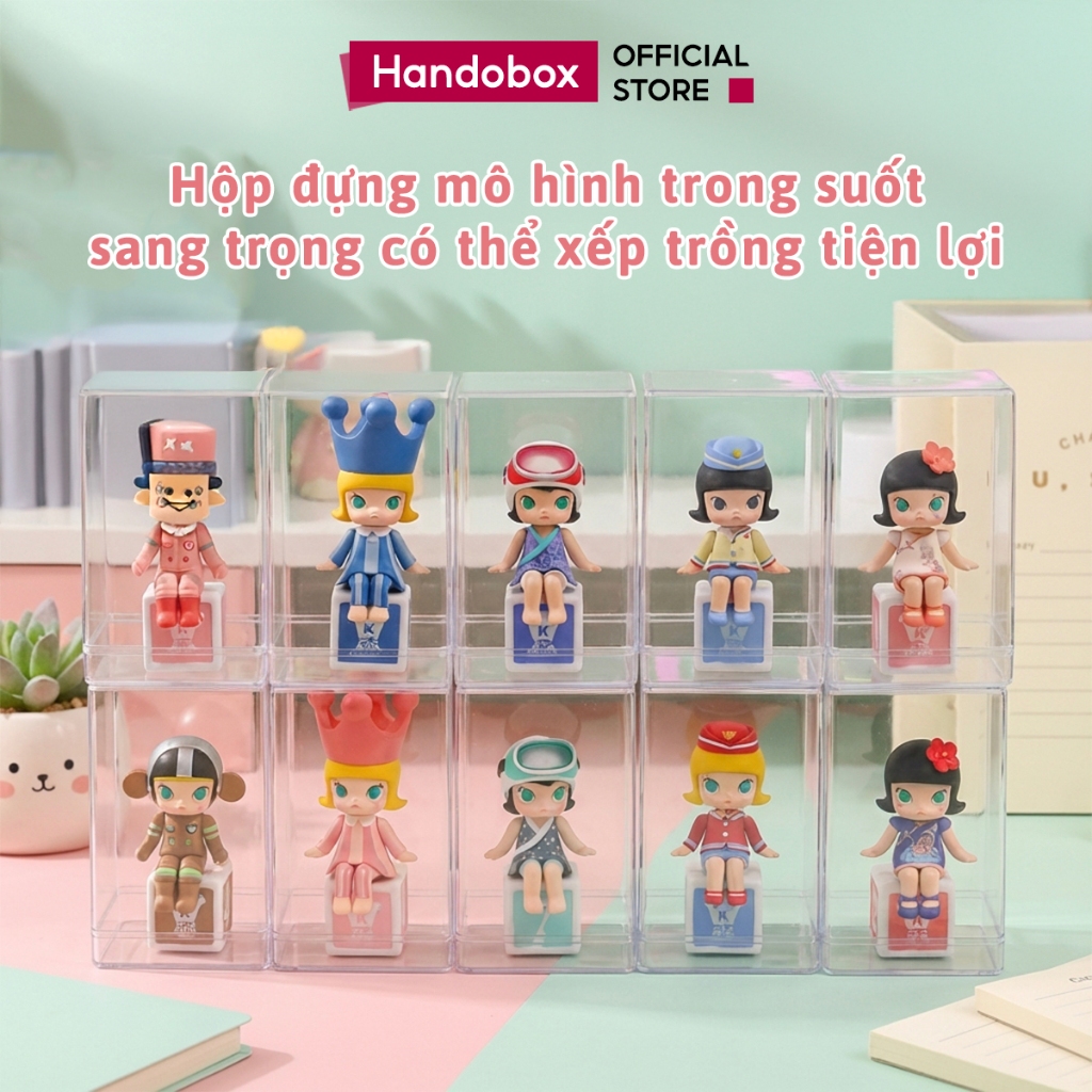 COMBO Hộp Đựng Mô Hình Mica Xếp Chồng Handobox Hộp Trừng Bày Trong Suốt Chống Bụi Bẩn Đồ Sưu Tập