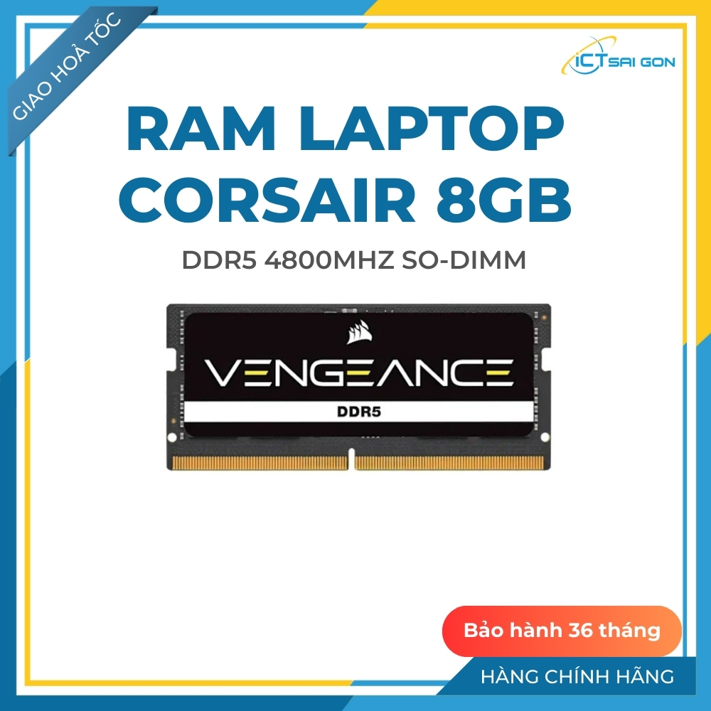 RAM DDR5 Corsair 8GB 4800MHz – Nâng Cấp Laptop, Mini PC Giá Tốt, Hiệu Năng Ổn Định