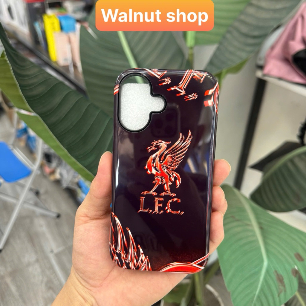 Ốp bóng đá CLB Liverpool nền đen - Ốp lưng LFC YNWA - Ốp điện thoại The Kop logo đỏ nền đen