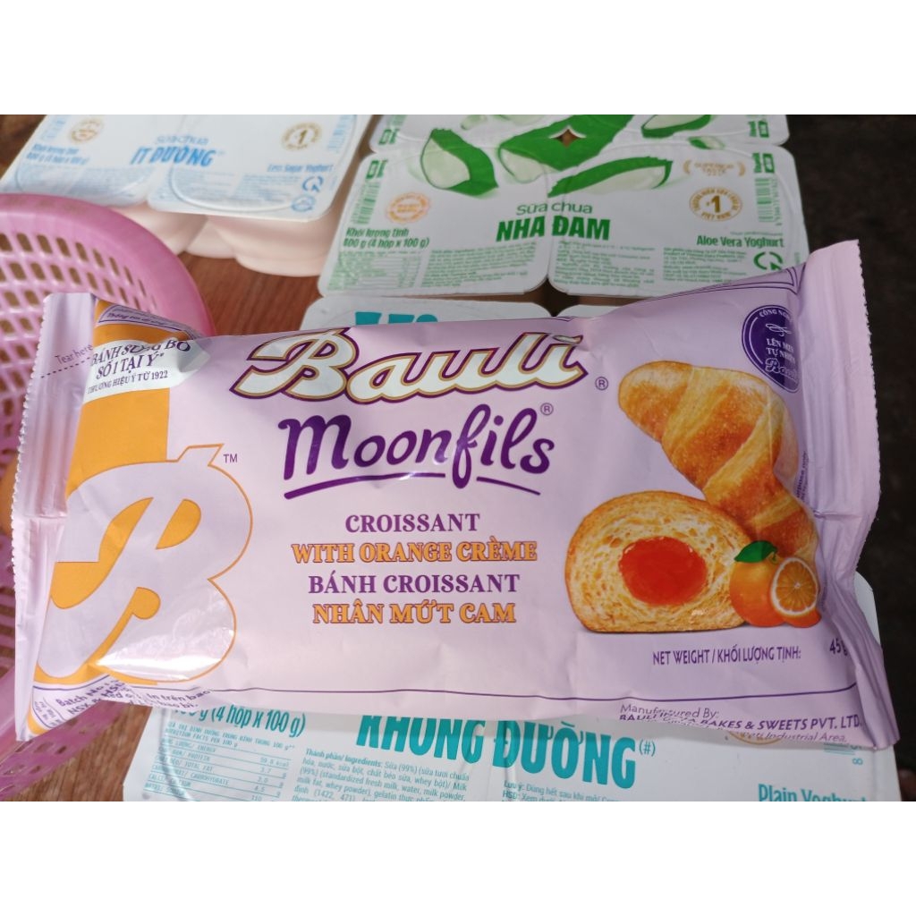 Bánh Sừng Bò BAULI MOONFILS Nhân Mứt Cam 45g