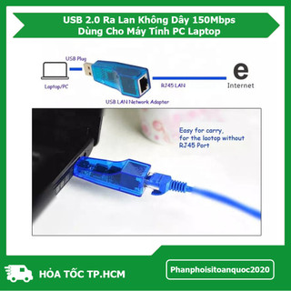 USB Ra Lan 2.0 Không Dây 150Mbps Cắm Vào Là Dùng Cho Máy Tính PC Laptop – USB Ra Lan 2.0 Dạng Thường