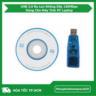 USB Ra Lan 2.0 Không Dây 150Mbps Cắm Vào Là Dùng Cho Máy Tính PC Laptop – USB Ra Lan 2.0 Dạng Thường