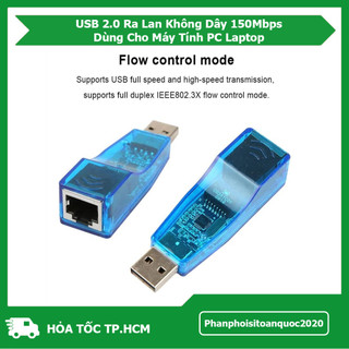 USB Ra Lan 2.0 Không Dây 150Mbps Cắm Vào Là Dùng Cho Máy Tính PC Laptop – USB Ra Lan 2.0 Dạng Thường