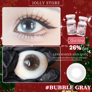  Lens Bubble Gray BABIEE EYES Kính áp tròng JOLLY không giãn 