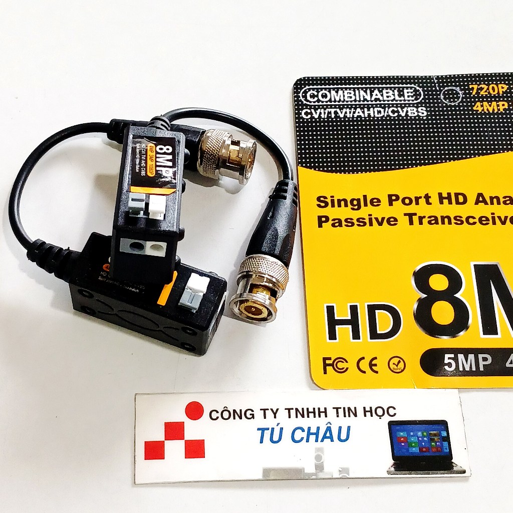 Video Balun Camera Full HD 8Mp Loại khóa gài / Vĩ Vàng 8MP HD Analog Video