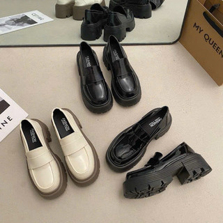  HÀNG CÓ SẴN Ballet Belle Giày Lười Chunky Loafer Nữ Mũi Tròn Gót Độn 6.5cm M21 