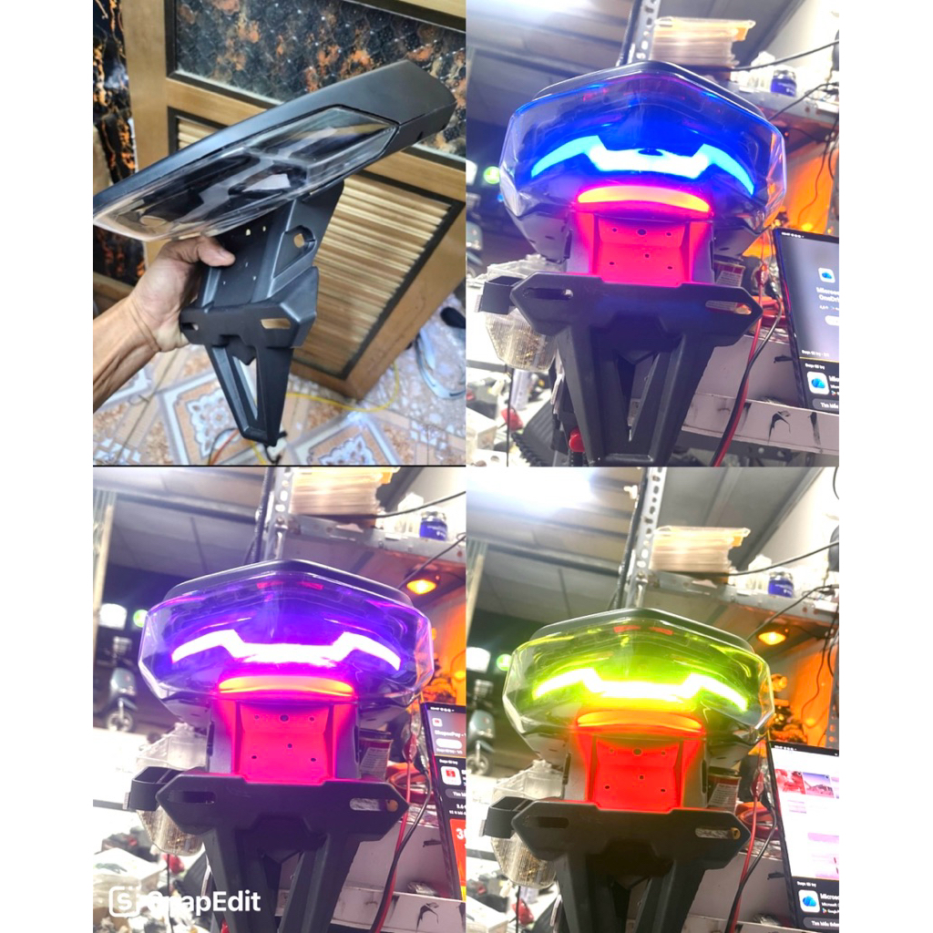 Đèn hậu 133s 133m 12v chỉnh áp qua đt tích hợp audi - xi nhan - lưu ý lắp cho điện 12v