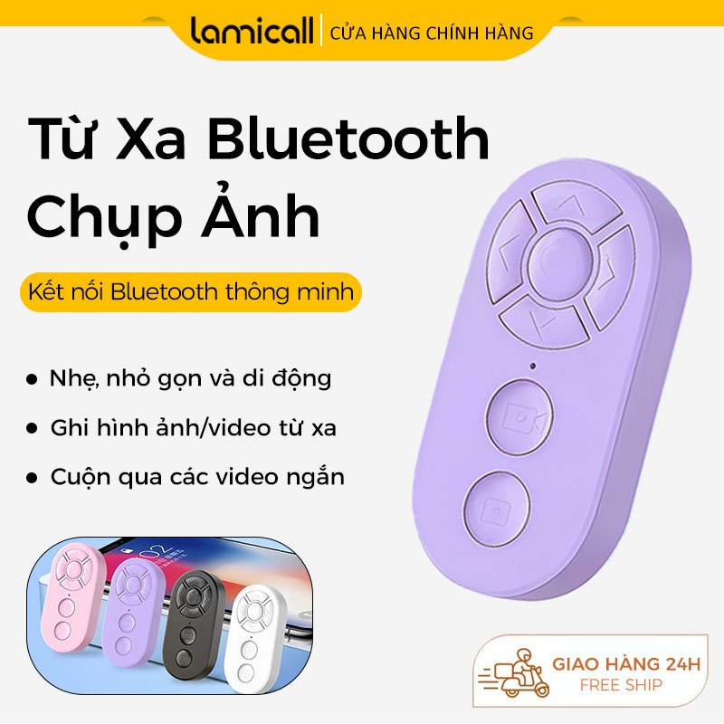 Điều khiển từ xa Bluetooth thông minh Phù hợp Chụp ảnh、Quay video、Xem video、 Tương thích với hệ điều hành Android/iOS