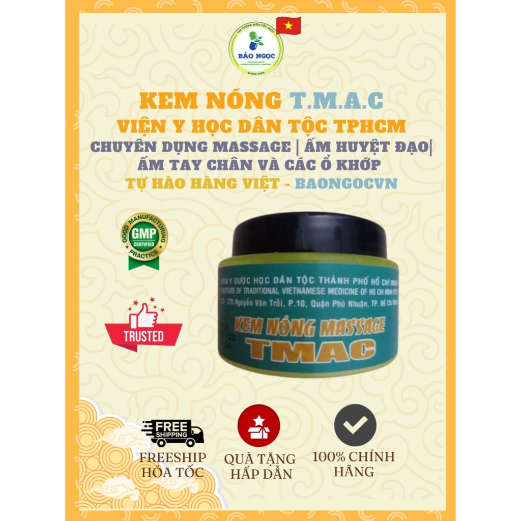 [HOẢ TỐC][MUA 2 TẶNG 1] Kem Xoa Bóp Nóng Massage - TMAC Viện Y Dược Học Dân Tộc TPHCM -