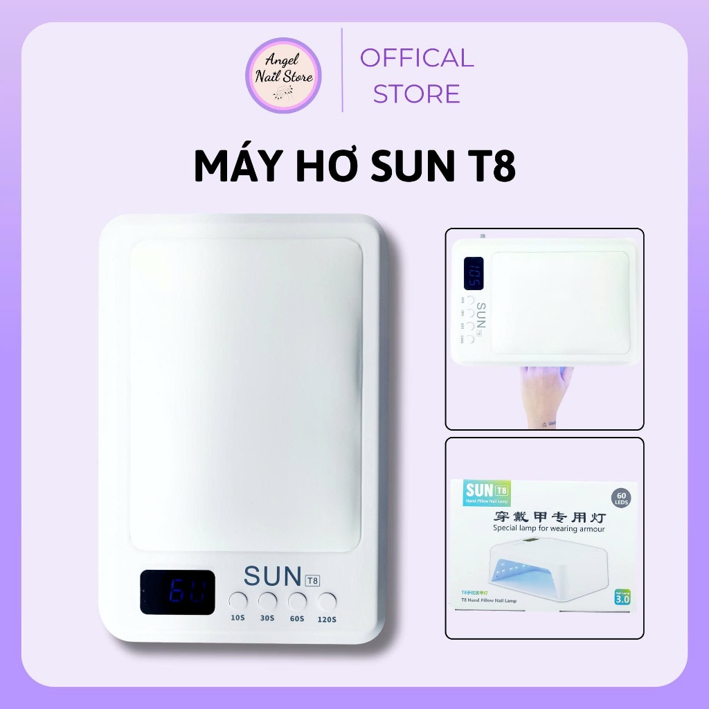 Máy Hơ Gel SUN T8 – Công Nghệ LED Hiện Đại, 72W Mạnh Mẽ, 60 Bóng Đèn Phân Bố Đều – Bảo Hành 6 Tháng