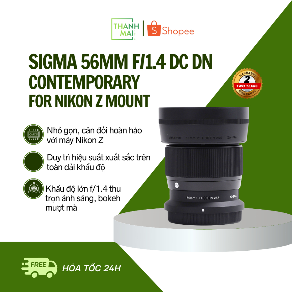 Ống kính Sigma 56mm f/1.4 DC DN Contemporary For Nikon Z Mount