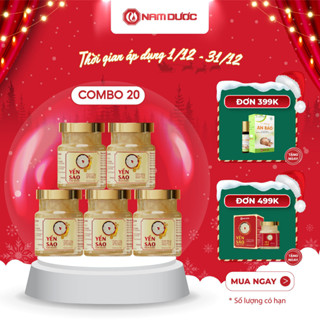   COMBO 20 hộp  Yến sào Nam Dược lọ 70ml tổ yến chưng hồng sâm và đông trùng hạ thảo 