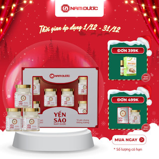    SET QUÀ TẶNG  Set 6 hũ x 70ml Yến sào Nam Dược Tổ yến chưng không đường có túi xách kèm theo 