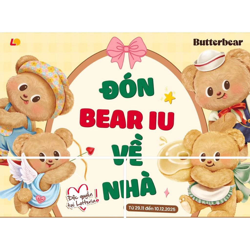 Móc Khoá Butter Bear Quà Tặng Lotteria 2025