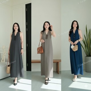  Đầm  Cổ Yếm Dáng Suông Váy Thiết Kế Đơn Giản Thoải Mãi Hiện Đại D148 CEBA BOUTIQUE 