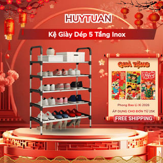  Kệ giày 5 tầng để giày dép lắp ghép thông minh bằng nhựa và inox - Kệ để giày dép nhựa thông minh giá để giày kệ giày 
