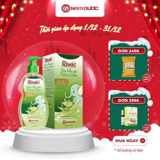  Sữa tắm gội thảo dược cho bé Ích Nhi chai 200ml giúp làm sạch da và dưỡng da trẻ bảo vệ da trẻ khỏi mụn nhọt hăm da 
