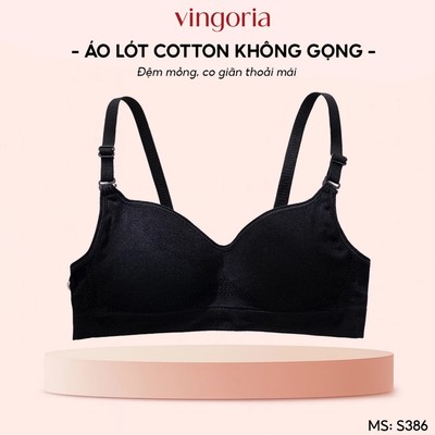 Áo lót nữ cotton đệm mỏng 0.6cm VINGO/VINGORIA không gọng co giãn thoáng mát S386