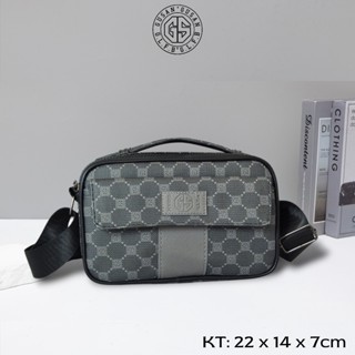  Túi đeo chéo có xách tay cao cấp TDC128.03 Da họa tiết dây lụa dầy dặn móc khóa hợp kim. 