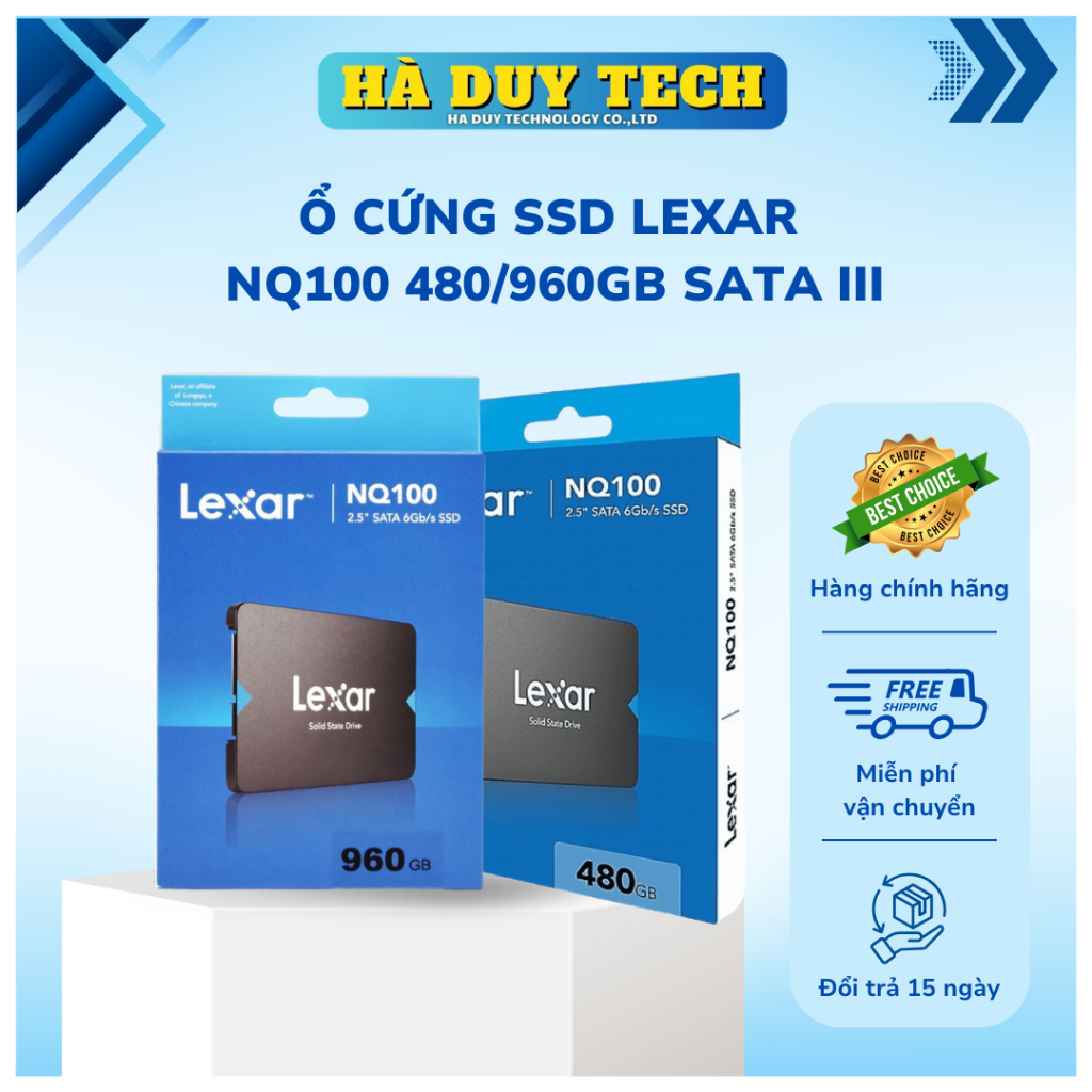 Ổ Cứng SSD LEXAR NQ100 480/960GB SATA III - Chính Hãng - BH 36T - Hà Duy Tech