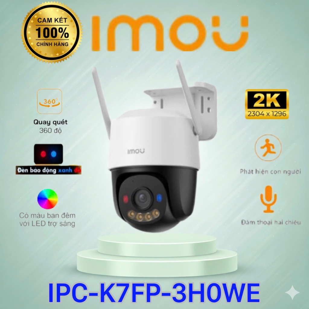 Camera Wifi iMOU IPC-K7FP-3H0WE Cruiser SC 2K 3MP, quay quét 360 độ