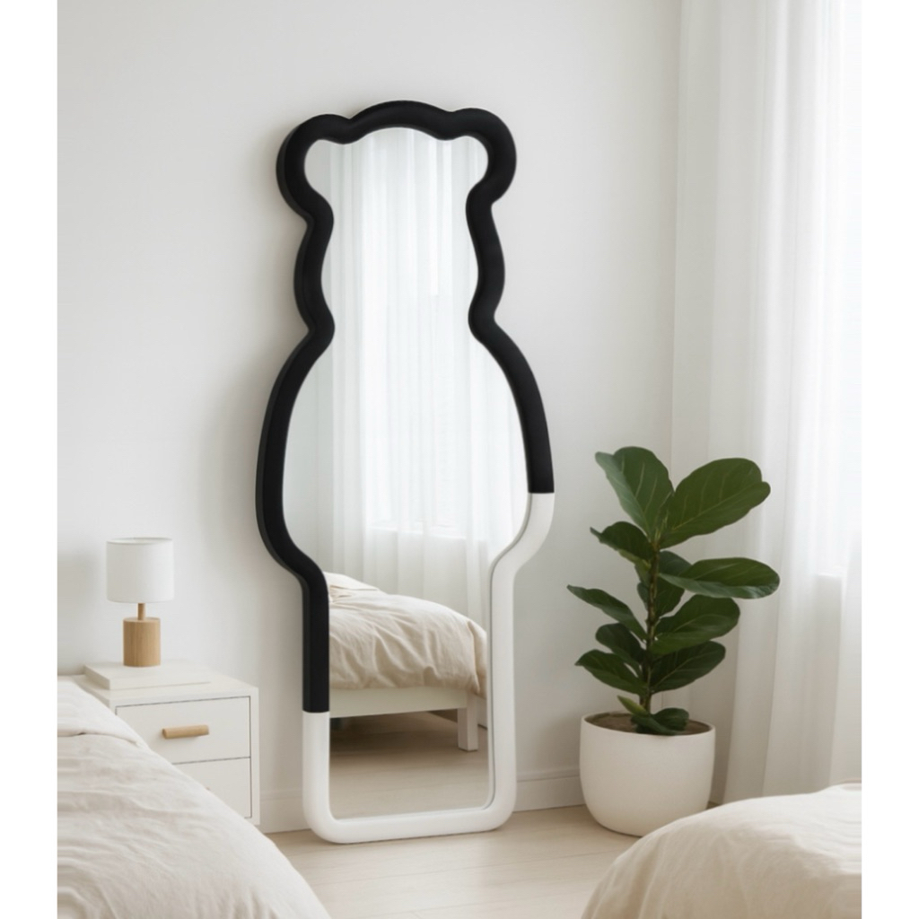 Gương Gấu Bearick Bọc Nỉ Soi Toàn Thân Nịnh Dáng Gương Xinh Decor