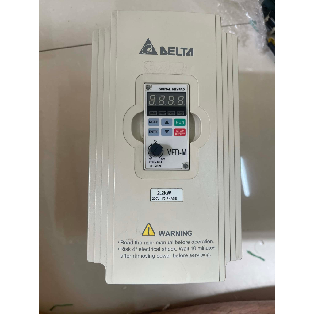 [Hàng đã qua sử dụng] Biến tần Delta VFD-M 2.2kW, Biến tần VFD-M21A, Biến tần 1 Phase 220V ra 3 Phas