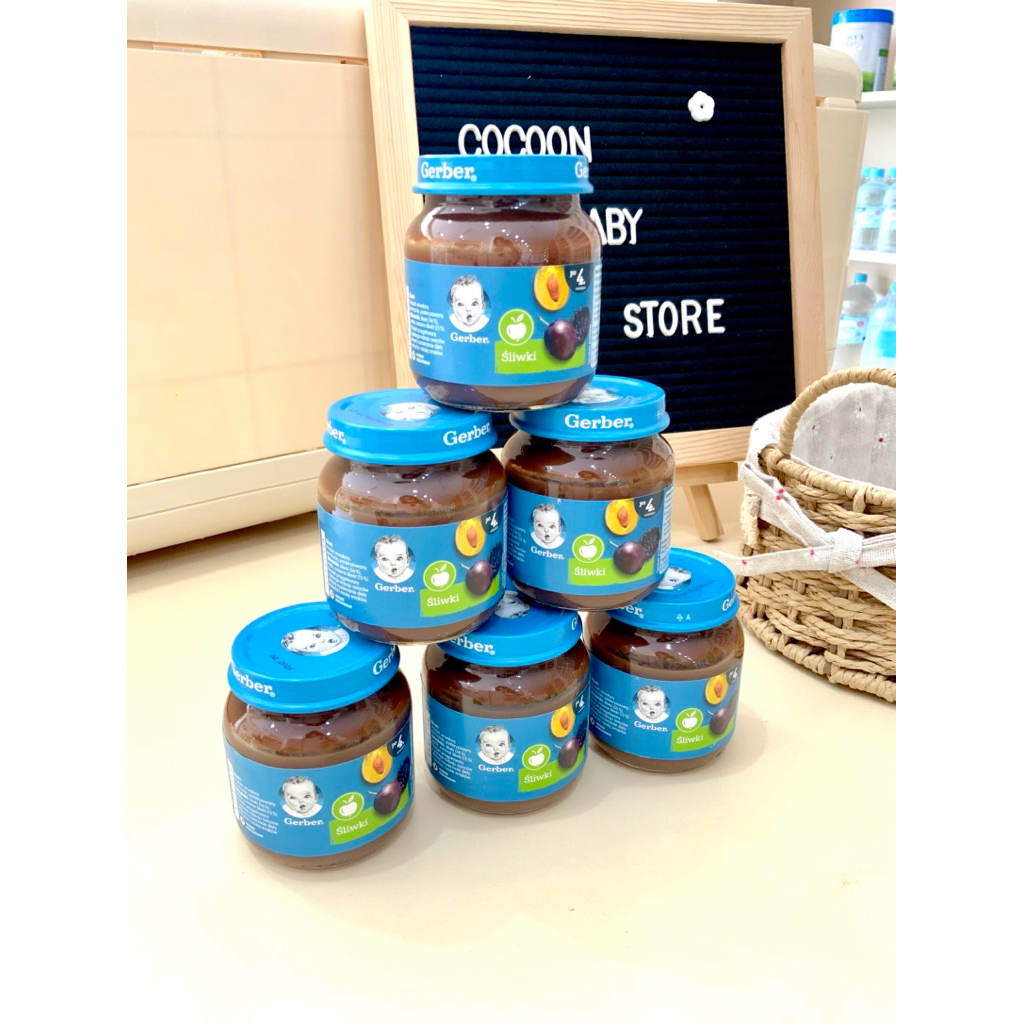 Mận đen nghiền Gerber cho bé từ 4 tháng tuổi 80g ( sale 30% date 1/8/26)