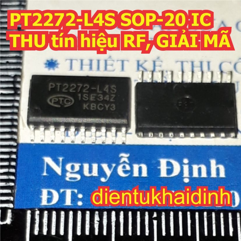 5 con PT2272-L4S PT2272 L4S SOP-20 chân dán IC THU tín hiệu RF, GIẢI MÃ kde2063