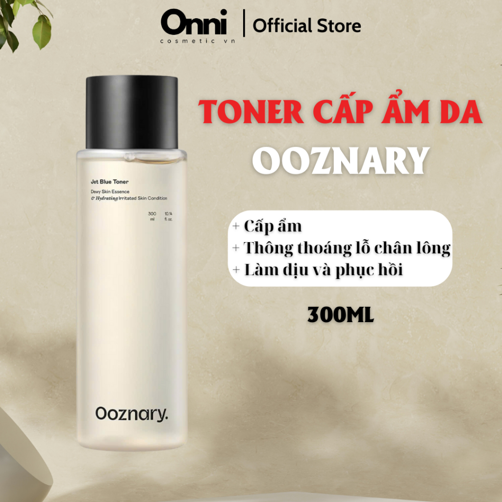 [Ooznary] Toner Jet Blue cấp ẩm, hạ nhiệt ngay tức thì cho da, Hydrating Irritated 300ml