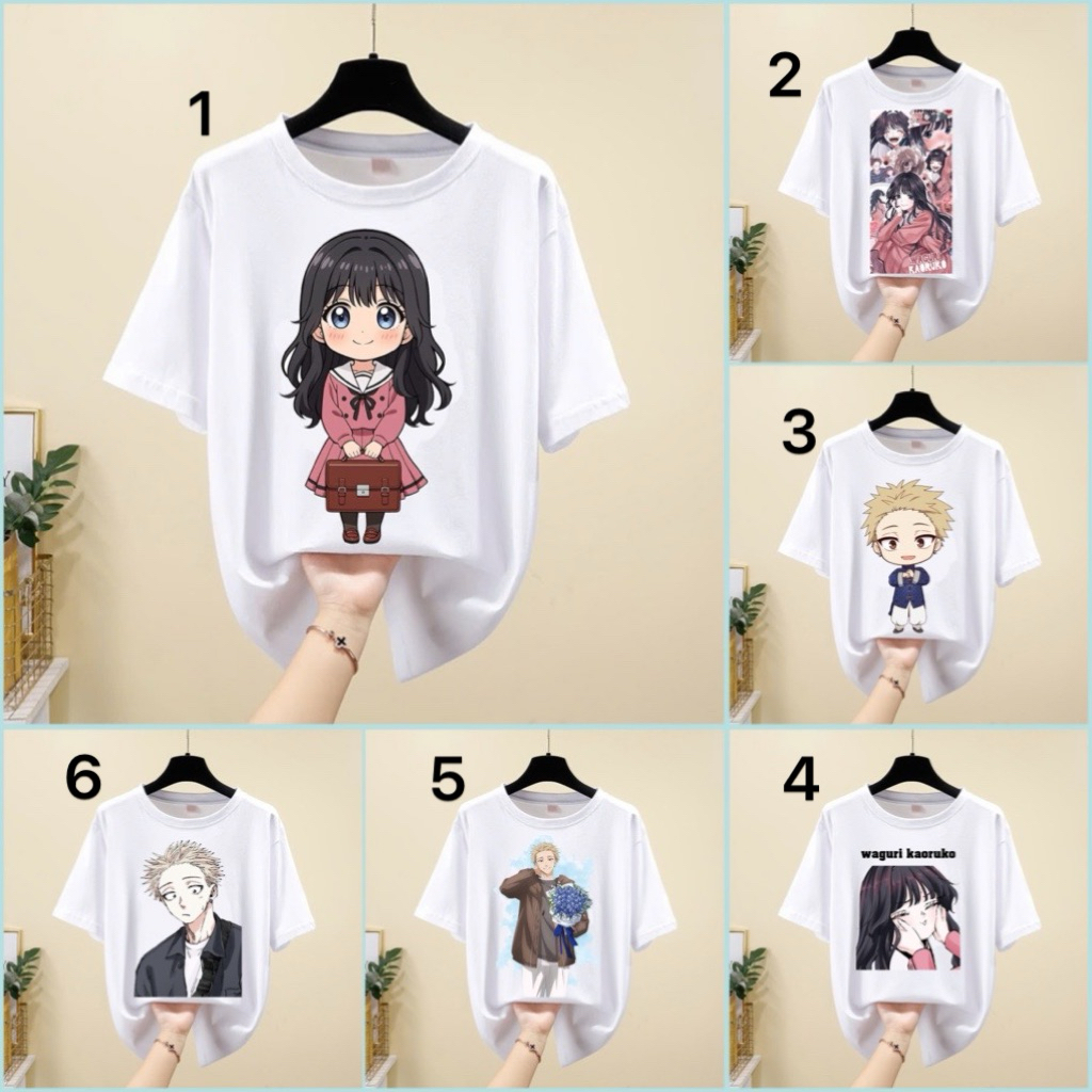 Áo hình hoa thơm kiêu hãnh waguri kaoruko / áo cộc tay waguri kaoruko Kaoru Hana wa Rin to Saku