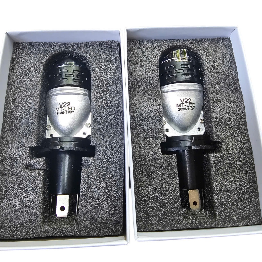 Đèn LED V22 bi cầu mắt ếch công suất 65W chân H4 mới nhất năm 2025