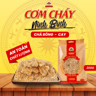  Cơm cháy nếp chà bông heo giòn rụm  vị cay  gói 200g - Cơm cháy Ninh Bình 