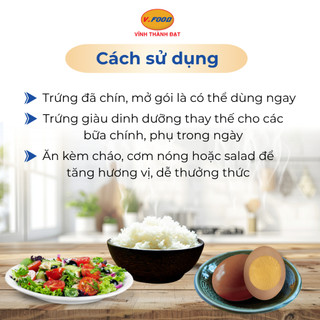 Trứng gà Ta tiềm V.Food ăn liền tiện lợi gói 2 quả, làm từ trứng gà Ta nên trứng Nhỏ