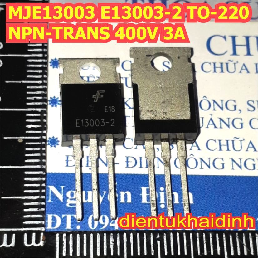 10 con MJE13003 E13003-2 E13003 13003 TO-220 NPN-TRANS 400V 3A kde1243