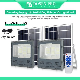  Đèn Năng Lượng Mặt Trời DOSEN PRO Siêu Sáng Loại Pha Thế Hệ 100W 300W 600W 1000W IP67 Chống nước ngoài trời 