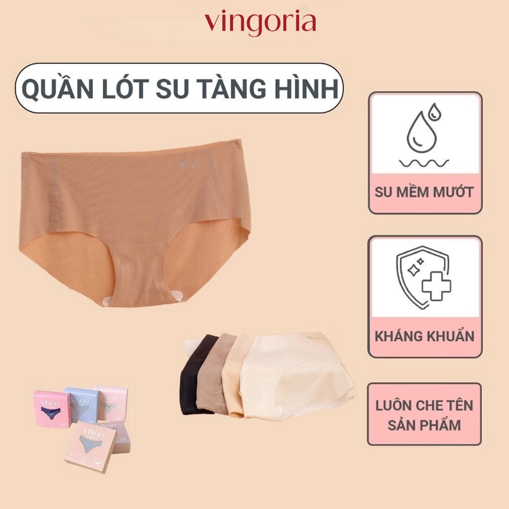 Combo 5 quần lót nữ hộp phấn su thạch tàng hình cạp thường VINGO/VINGORIA hàng Việt Nam CB74