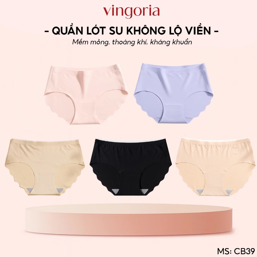 Set 5 quần lót nữ su lạnh không đường may không lộ viền VINGO/VINGORIA kháng khuẩn hàng Việt Nam CB3