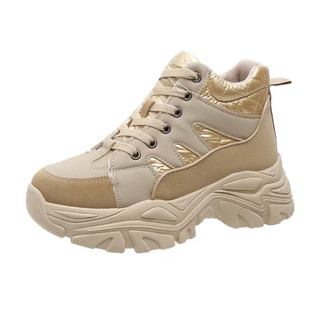 [ Sẵn đen 35, nâu 38] Giày thể thao đế độn 9cm