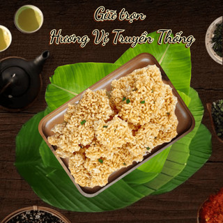 (200gr) Cơm Cháy "KHÔNG CHÀ BÔNG" nếp cái hoa vàng 3 vị sốt vị snack cay nhẹ.