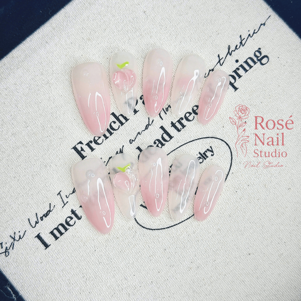Nail Box Thiết Kế Hồng Sữa Trái Đào – Xinh Thanh Lịch, Nữ Tính | Rosé Nail Studio [Mã ROSE029]