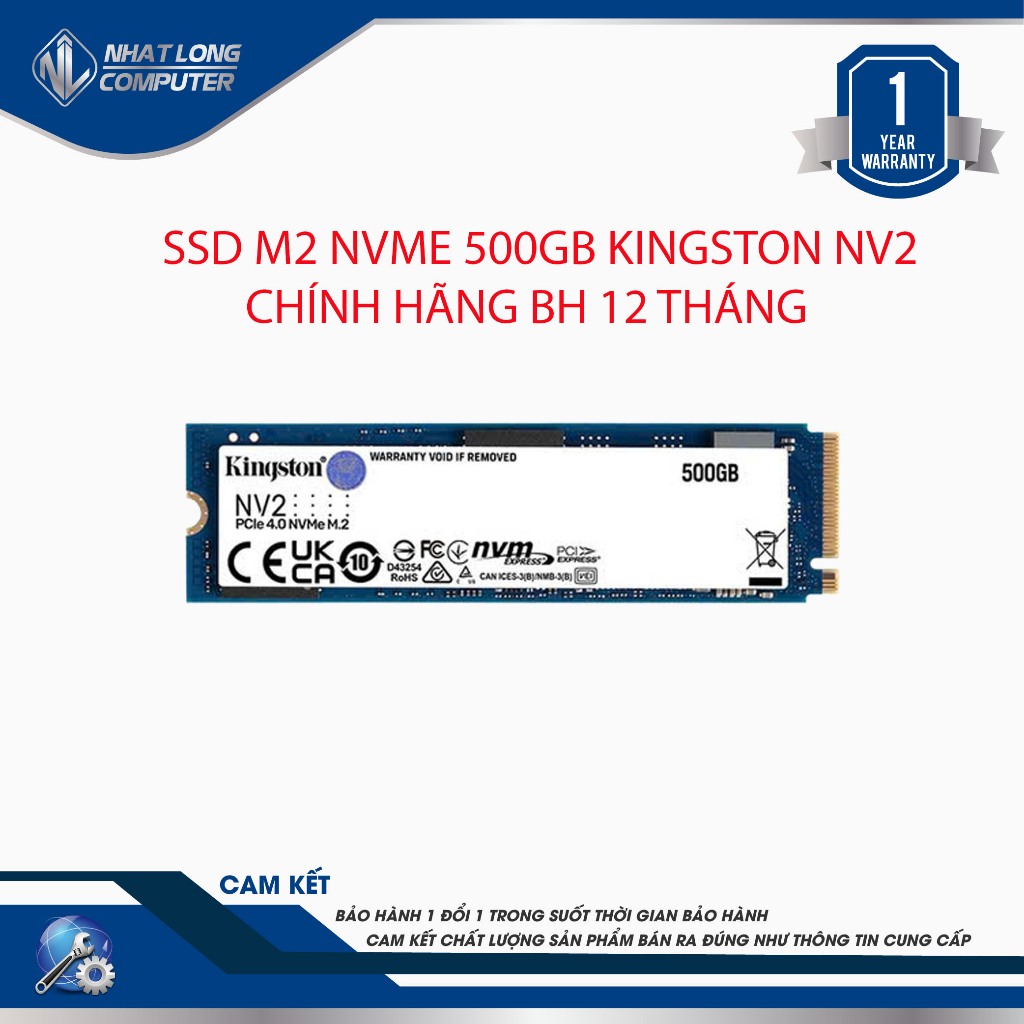 SSD Kingston NV2 500GB M.2 PCIe Gen4 x4 NVMe SNV2S/500G