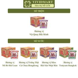  THÙNG-MASAN- Mì Omachi quán xá châu Á 5 vị: Bò Miso hải sản Vịt quay Bắc Kinh Trứng thịt cà chua Tomyum 93-107g hộp 