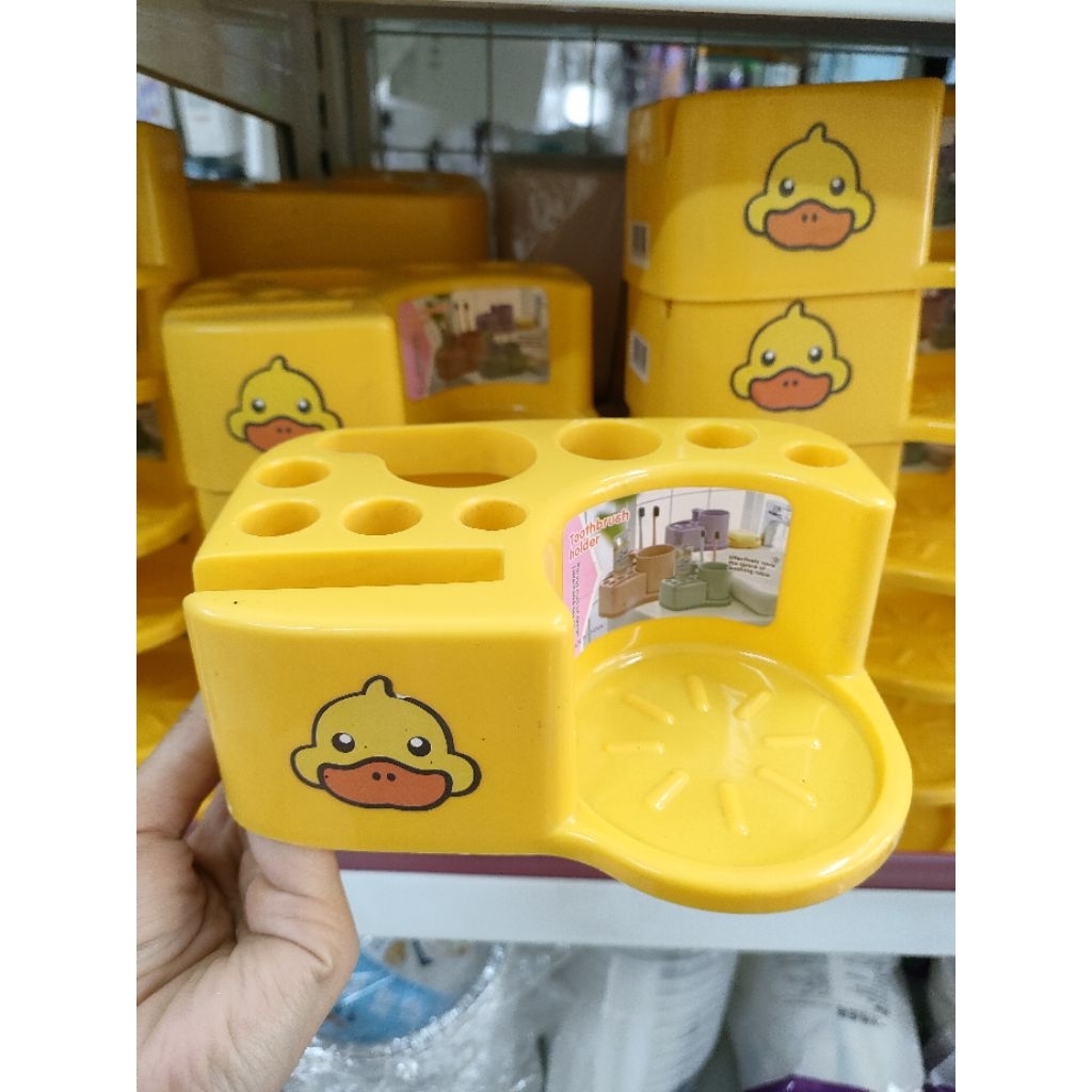 Khay đựng bàn chải , cốc , kem đánh răng hình con vịt