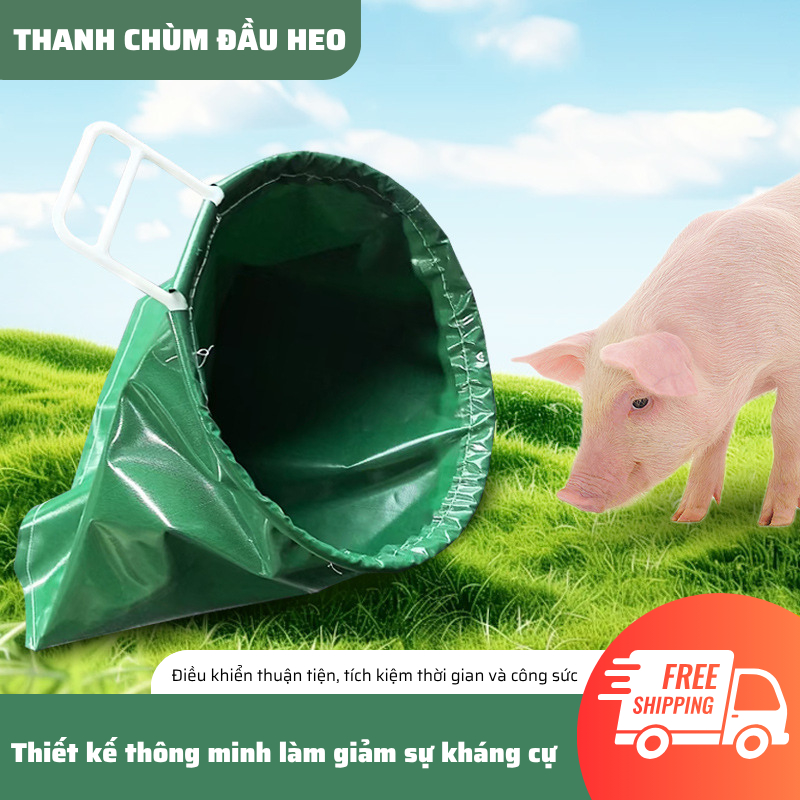 Rọ Bắt Heo , Thanh trùm đầu lợn có tay cầm - Dụng cụ Hỗ Trợ Giữ Gia Súc An Toàn, Tiện Lợi