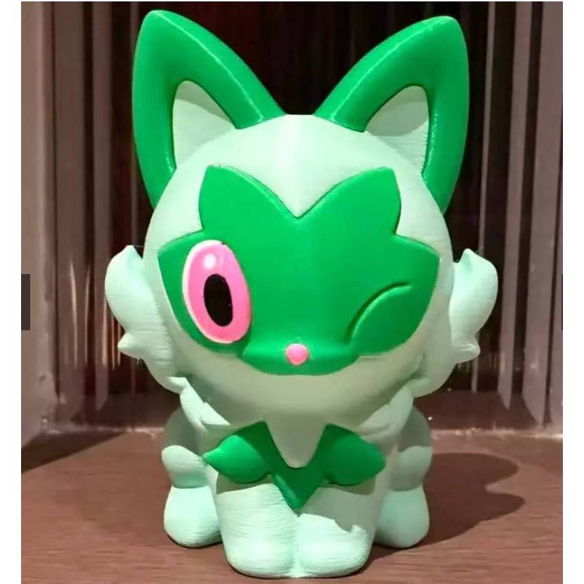 Mô hình 3D poke'mon Sprigatito,gen 2,pokemon pikachu,mô hình decor bàn làm việc