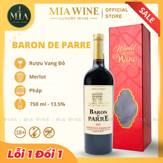   Chính hãng  - Rượu Vang Đỏ Pháp Baron De Paradis Cabernet Sauvignon - 750ml  13,5%  Mia Wine 