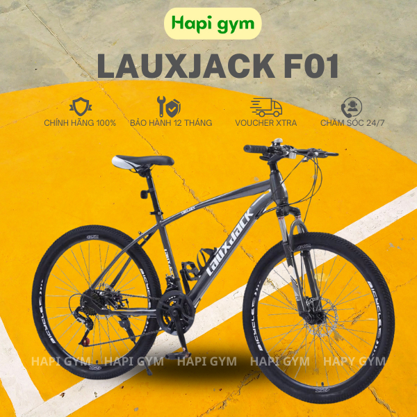Xe đạp đường phố LauxJack Xe thể thao địa hình  size 26 inch 21 tốc độ phanh đĩa chống trơn trượt