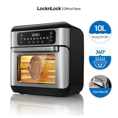 Lò nướng chân không điện tử Lock&Lock All-in-one Air Fryer Oven 10L Màu đen - EJF291BLK