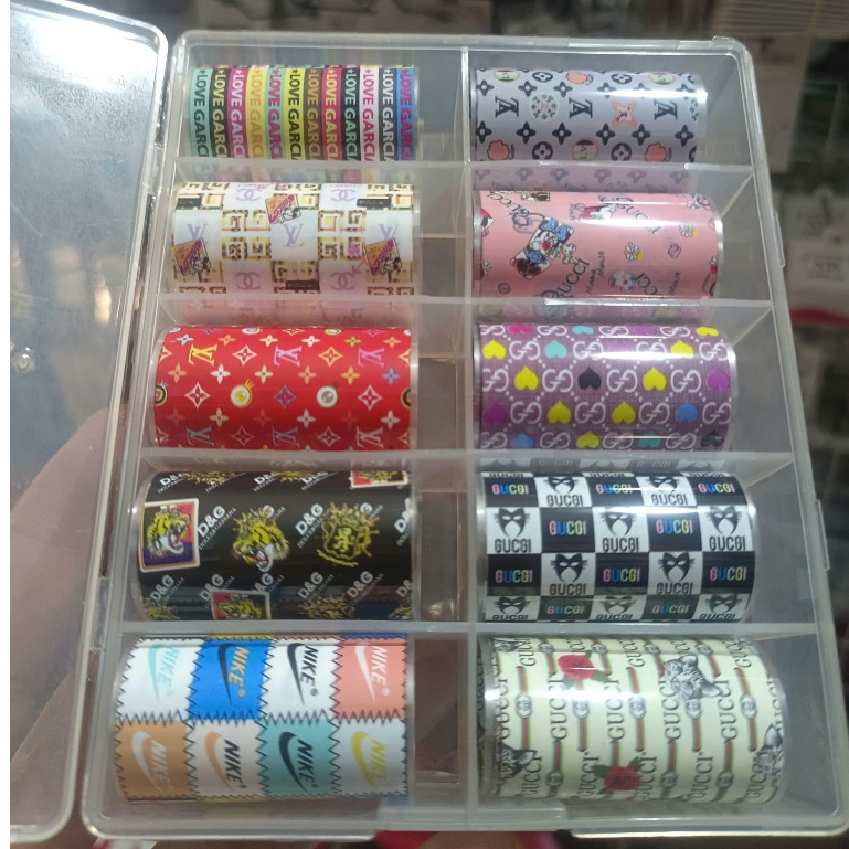 Set giấy foil trang trí móng (dài 10cm mỗi tấm)